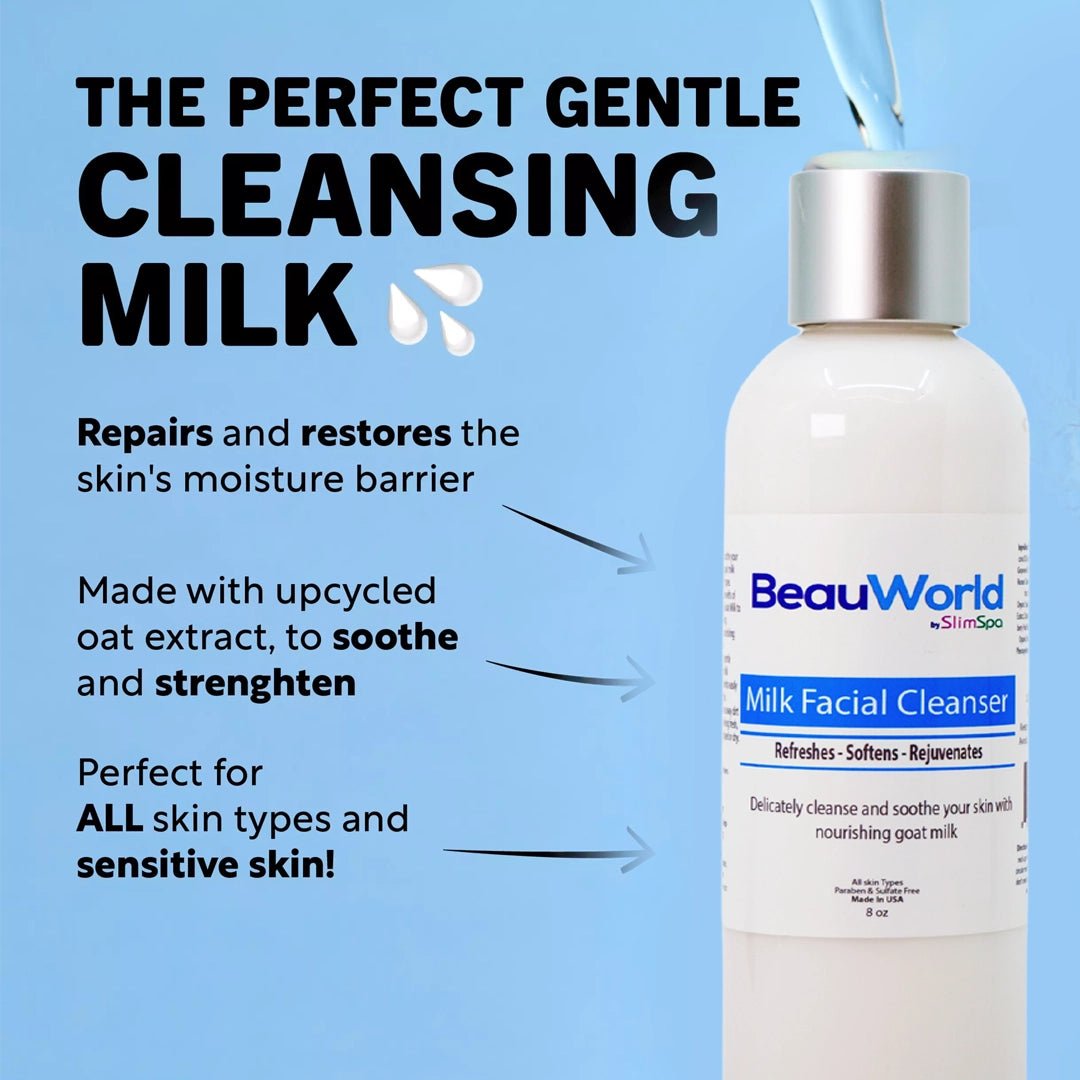 Milk Facial Cleanser texture — goat milk & antioxidant fruit complex for estheticians | SlimSpa