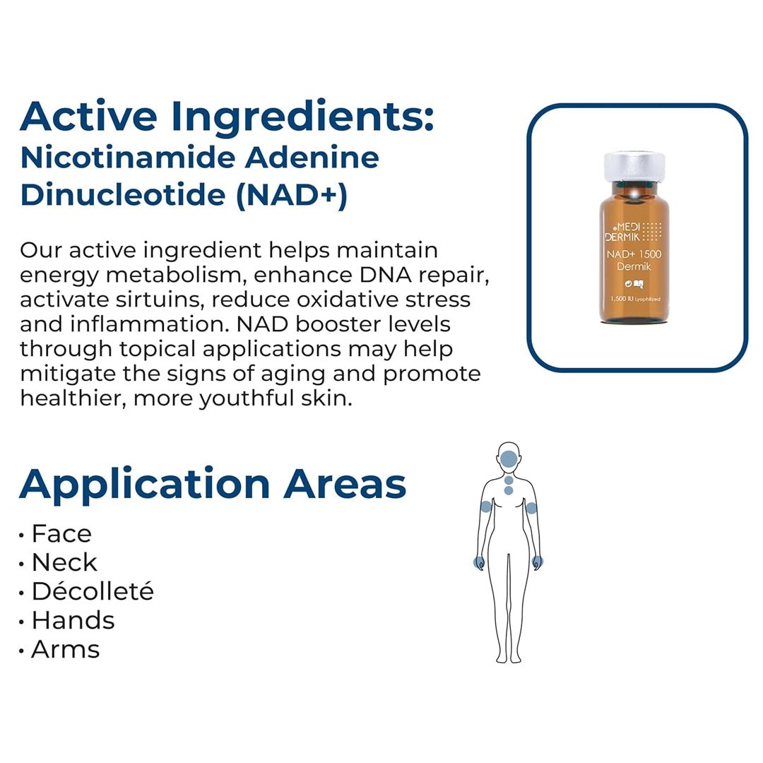 NAD+ 1500 Dermik box — professional anti-aging vial mesotherapy treatment | SlimSpa