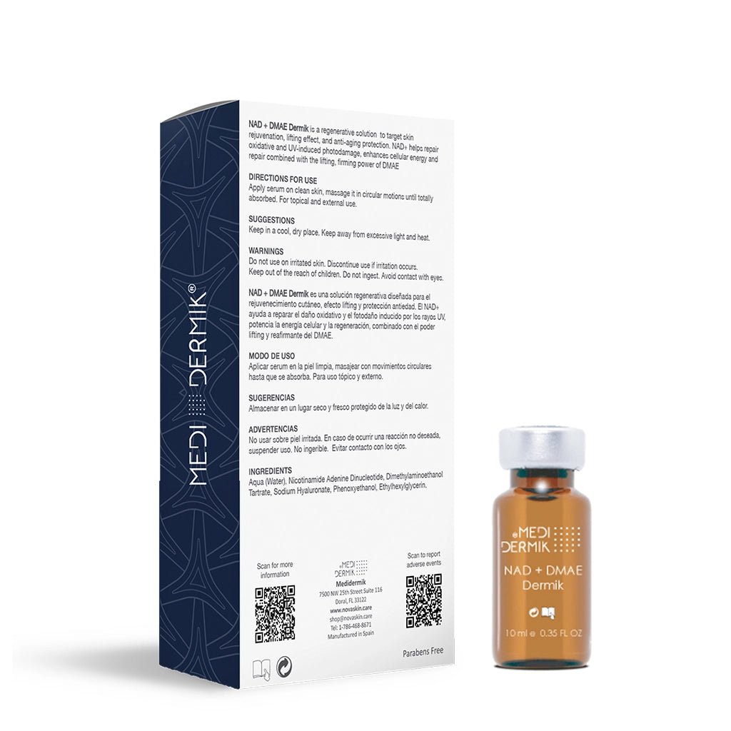 NAD + DMAE Serum — Professional Cellular Repair, Energy & Anti-Sagging Treatment for Estheticians, 5x10ml - SlimSpaOnline
