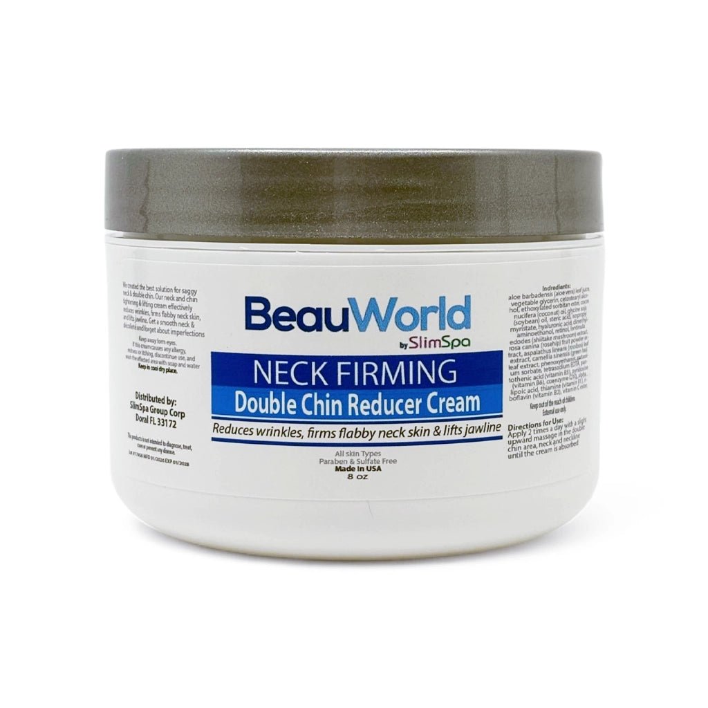 Neck Firming Cream upward application — massage from décolleté to jaw for professional lifting protocol | SlimSpa
