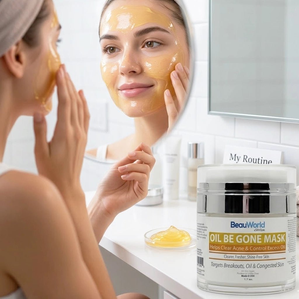 Oil Be Gone Gel Mask cooling formula — Salicylic Acid, Lemon & Neem for oily acne-prone skin, wholesale spa retail