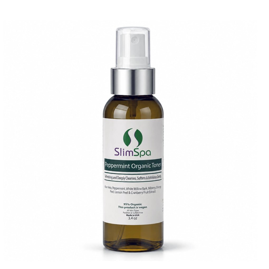 Peppermint Toner Certified Organic 4oz — professional pore-refining facial toner, private label available | SlimSpa Doral FL