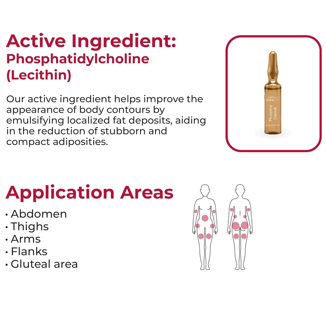 Phospha DERMIK 5ml vials — non-invasive fat emulsification mesotherapy, licensed esthetician wholesale