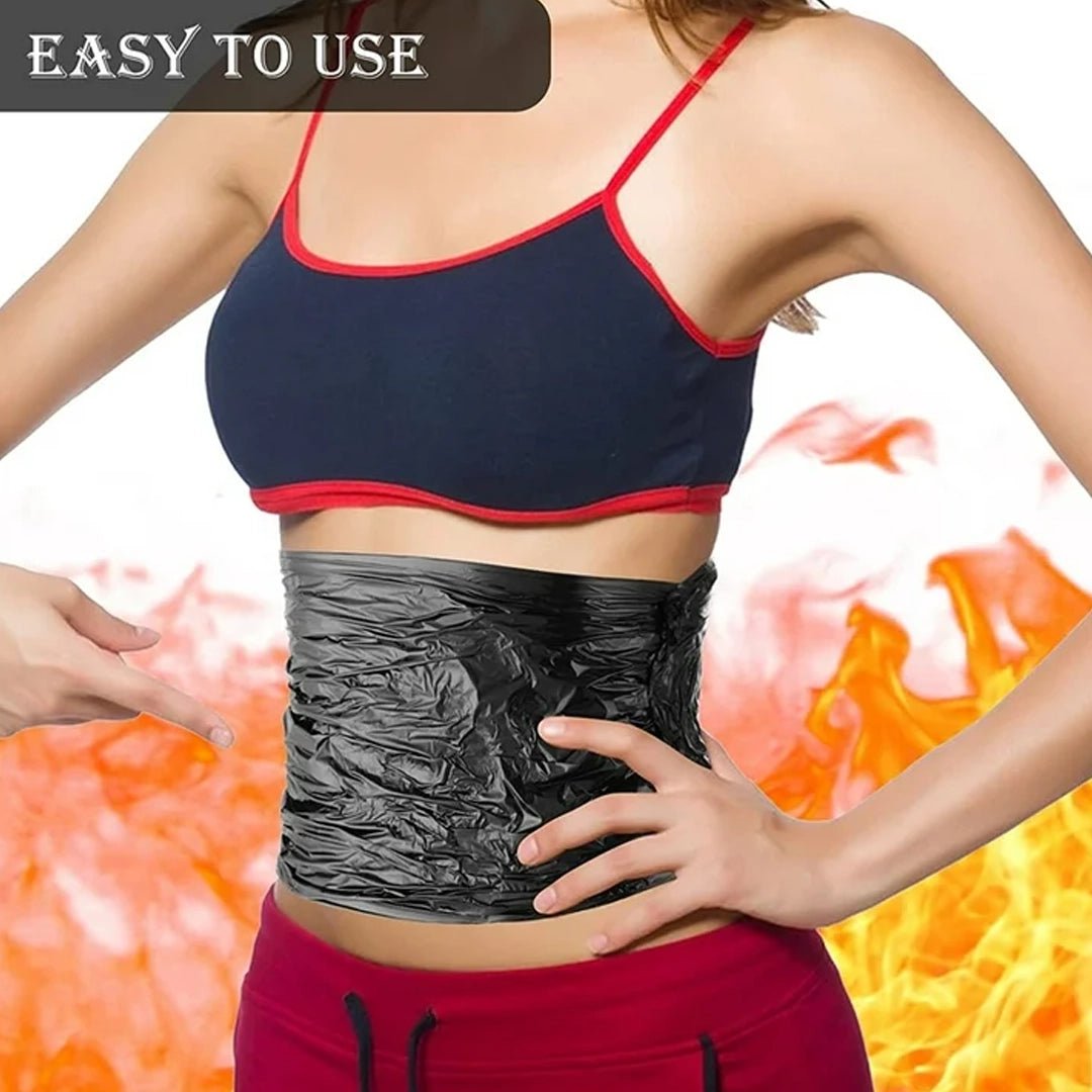 Black Plastic Wrap Roll in use — occlusive wrap layer for body contouring treatments | SlimSpa