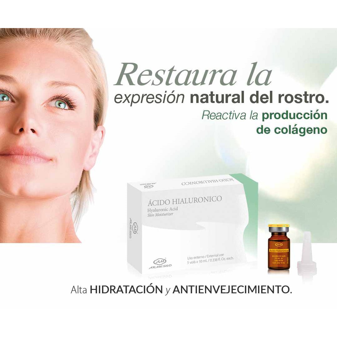 Professional Hyaluronic Acid Vials 5x10ml close-up — pharmaceutical-grade HA for mesotherapy & microneedling | SlimSpa