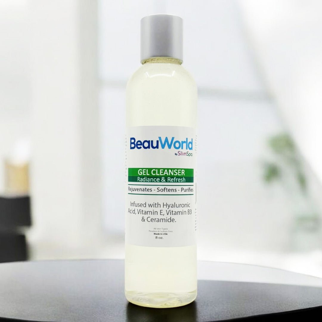 Radiance Refresh Gel Cleanser 8oz bottle — professional retail facial wash | SlimSpa