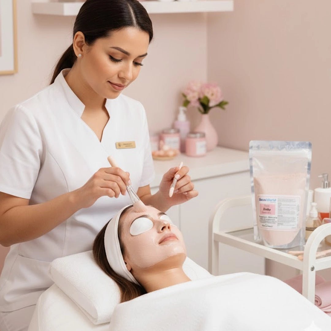Rose Heating Occlusive Mask powder — gypsum thermic heating formula | SlimSpa