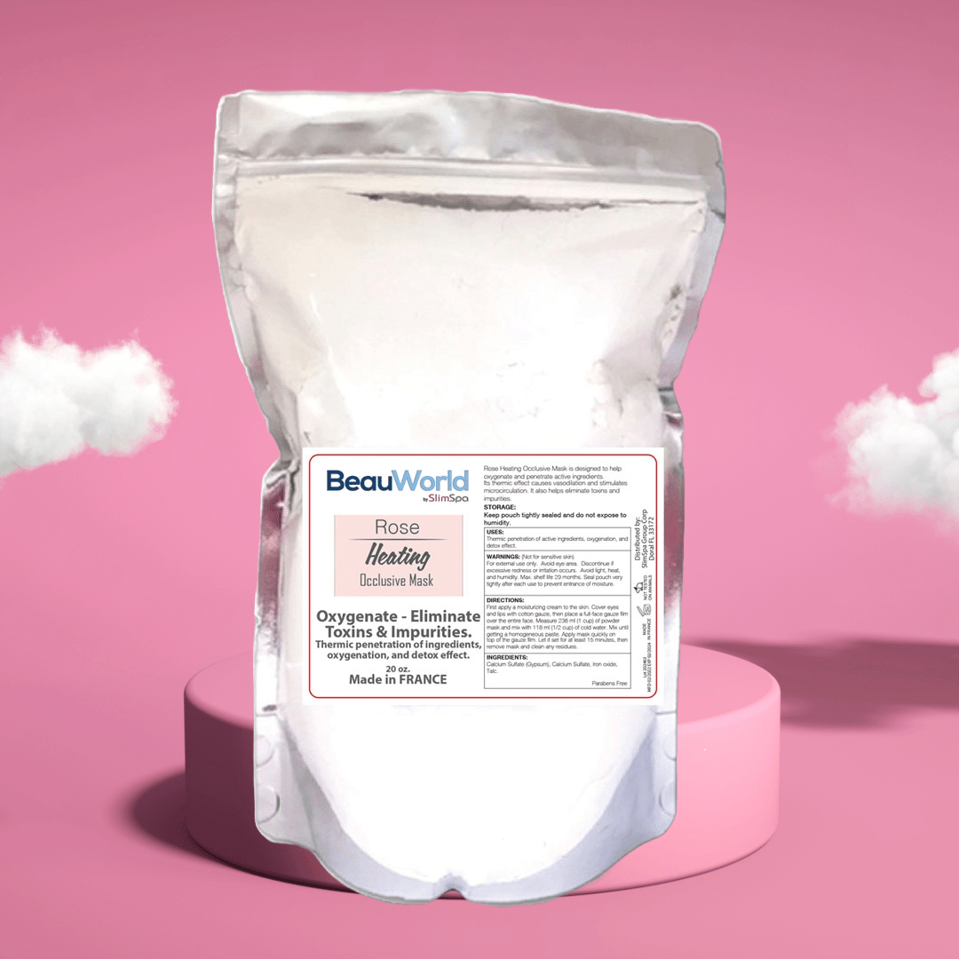 Rose Heating Occlusive Mask 20oz bag — professional spa retail packaging | SlimSpa