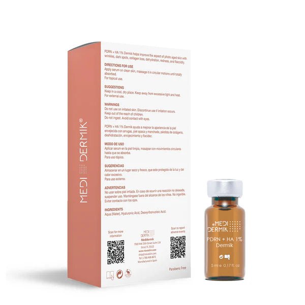 Salmon DNA PDRN + HA 1% Vials box — professional deep hydration mesotherapy treatment | SlimSpa