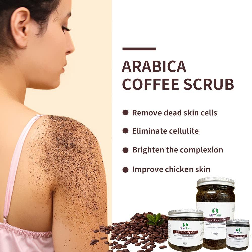 Coffee Bean Scrub application — pre-treatment skin prep for body contouring | SlimSpa