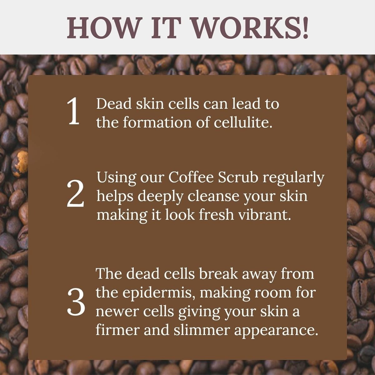 Coffee Bean Scrub 8oz application — retail take-home body contouring maintenance | SlimSpa