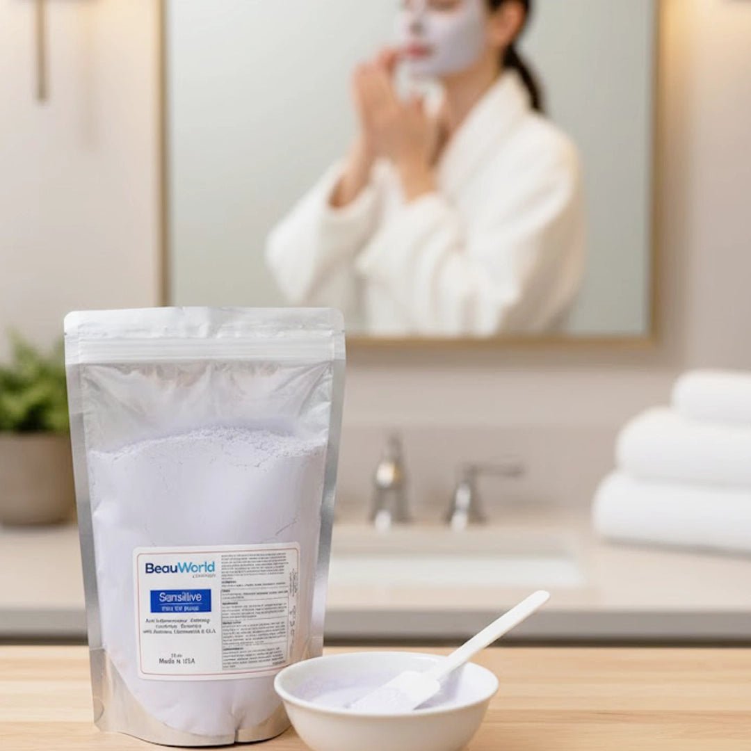 Sensitive Peel-Off Mask applied to face — rosacea & post-procedure recovery treatment | SlimSpa