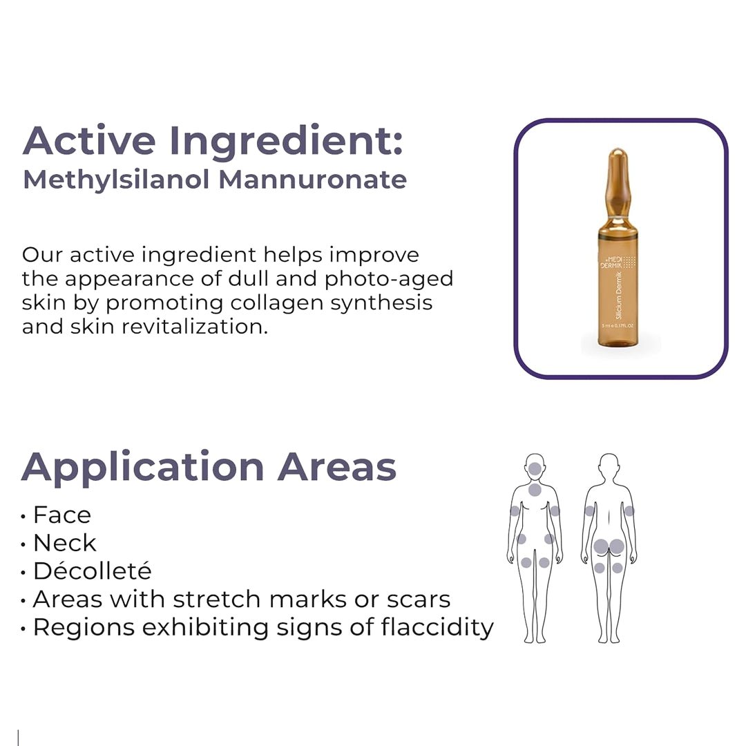 Silicium DERMIK 5ml vials — non-invasive collagen stimulation mesotherapy, licensed esthetician wholesale