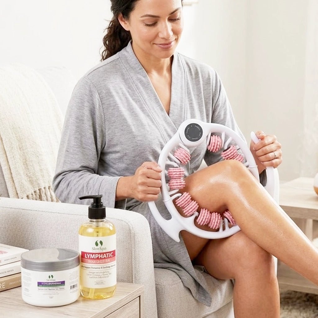 SlimSpa Lymphatic CelluSolution Massager — professional anti-cellulite roller device | SlimSpa
