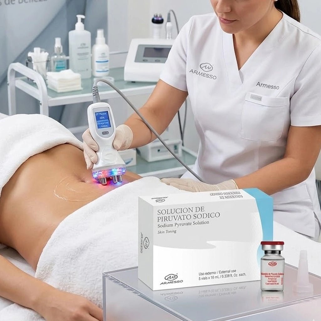 Sodium Pyruvate Vials box with pharmaceutical-grade active for anti-aging facial protocols | SlimSpa