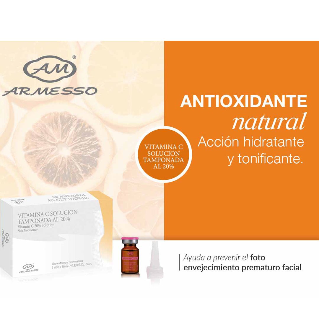 Vitamin C 20% 10ml ampoule — tyrosinase inhibition complex for professional facial brightening | SlimSpa