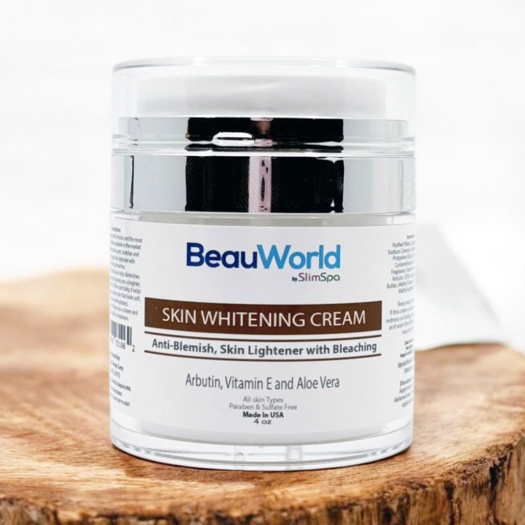Whitening Blemish Control Cream jar — Arbutin, Aloe Vera & Vitamin E formula, professional wholesale spa retail