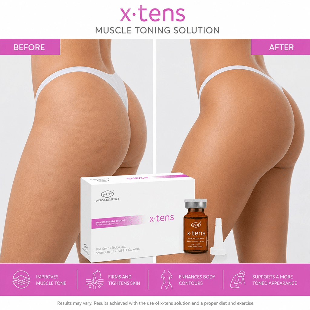 X-TENS Muscle Toning Vials – Professional Body Firming Mesotherapy with Amino Acid Complex, 5x10ml (50ml) - SlimSpaOnline