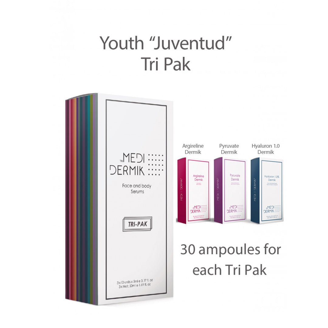 Youth Anti-Aging Tri Pak 30 ampoules — professional rejuvenation mesotherapy treatment | SlimSpa